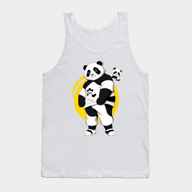 Funny and cute panda Tank Top by youssda